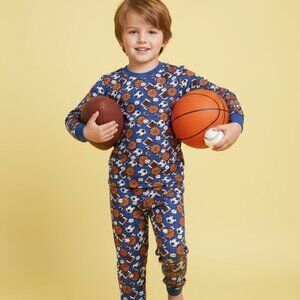 Blue Sports Ball Kids Pajama Bottom – Cozy and Playful Nightwear